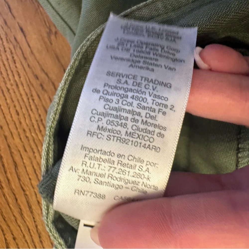 J.‎ Crew Re-Imagined Olive Button-Detail Fabric Military green Soft Cargo
